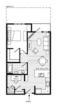 Plan 1K 529 floor plan
